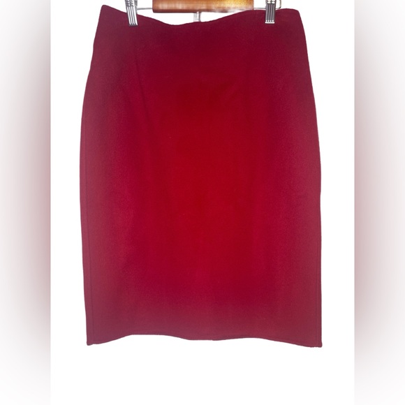 Talbots Red Wool Blend Pencil Skirt Size 4 Classic Career Office Work - Picture 1 of 7